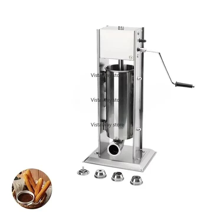 Manual Stainless Steel Spanish Maker Vertical Sausage Filler Meat Extruder Churro Making Machine Latin Fruit Machine