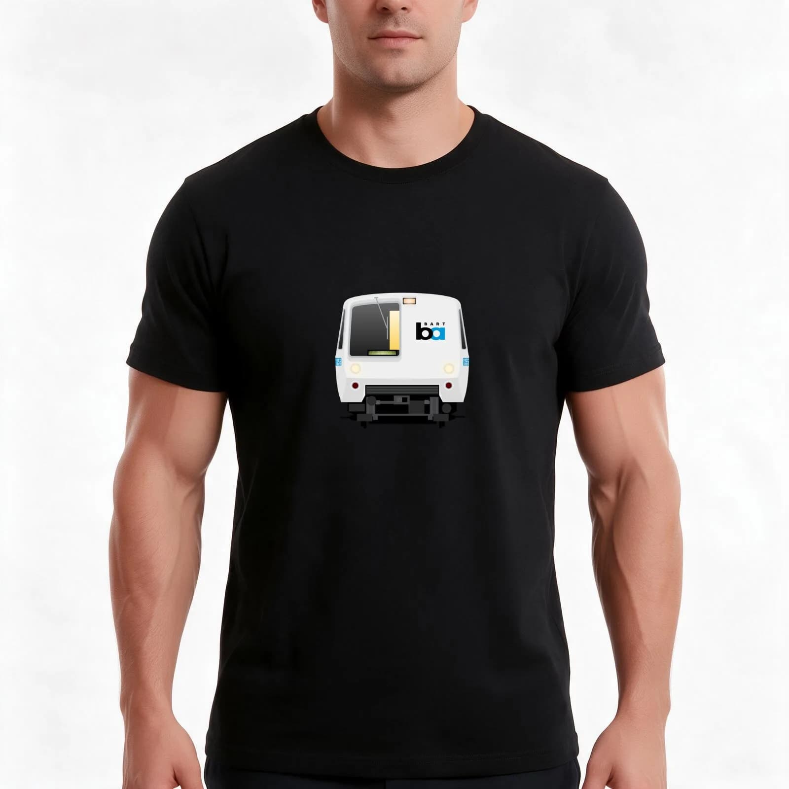 SFBART Rohr A Series Train T-Shirt, Summer Casual Cotton Tee, Oversized Streetwear Tops, Vintage Graphic Print, Unisex Men Women
