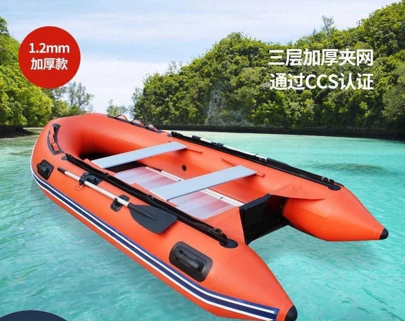 Flood control thickened rubber boat eight people bottom armored assault boat