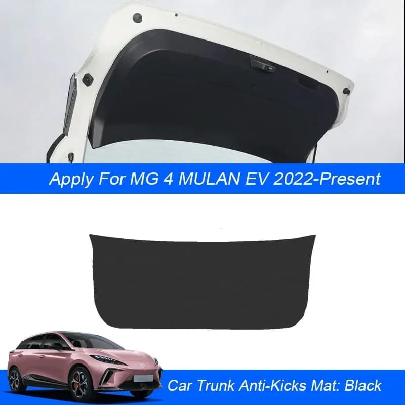 For MG 4 MULAN EV HS ZS ASTOR 2020-2025 Car PU Leather Mat Anti-kick Cushion Trunk Weather Dustproof Protection Tailgate Sticker