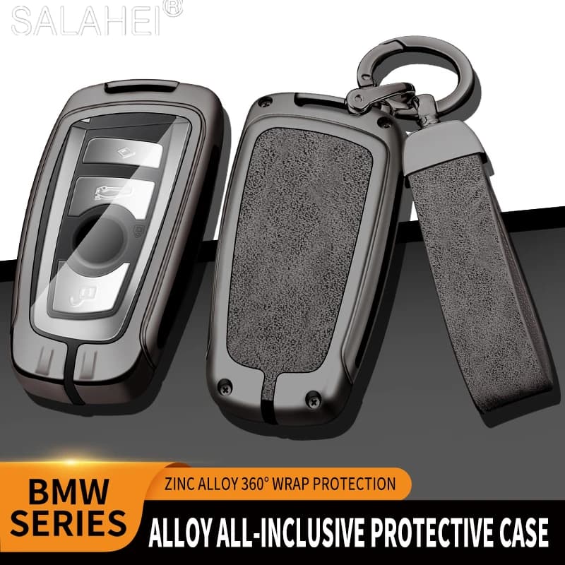 Zinc Alloy Leather Car Key Case Fob Cover Protector Shell For BMW F20 F30 G20 F31 F34 F10 G30 F11 X3 F25 X4 I3 M3 M4 1 3 5 Serie