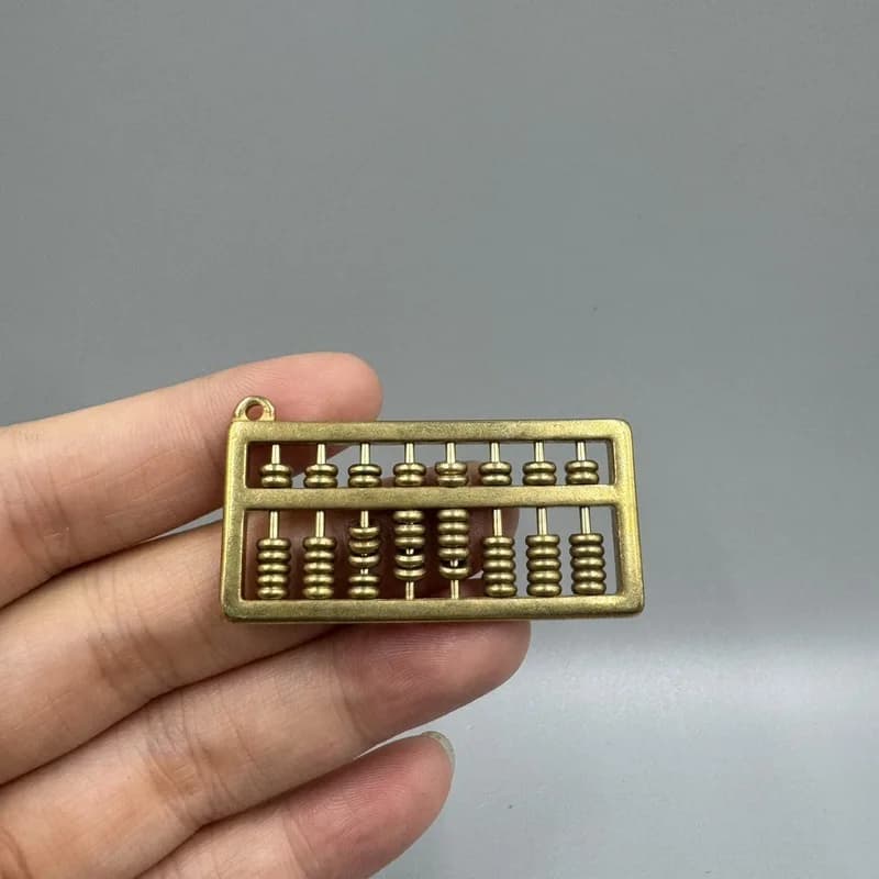 movable finely crafted decorative piece antique collectible copper abacus ornament pendant