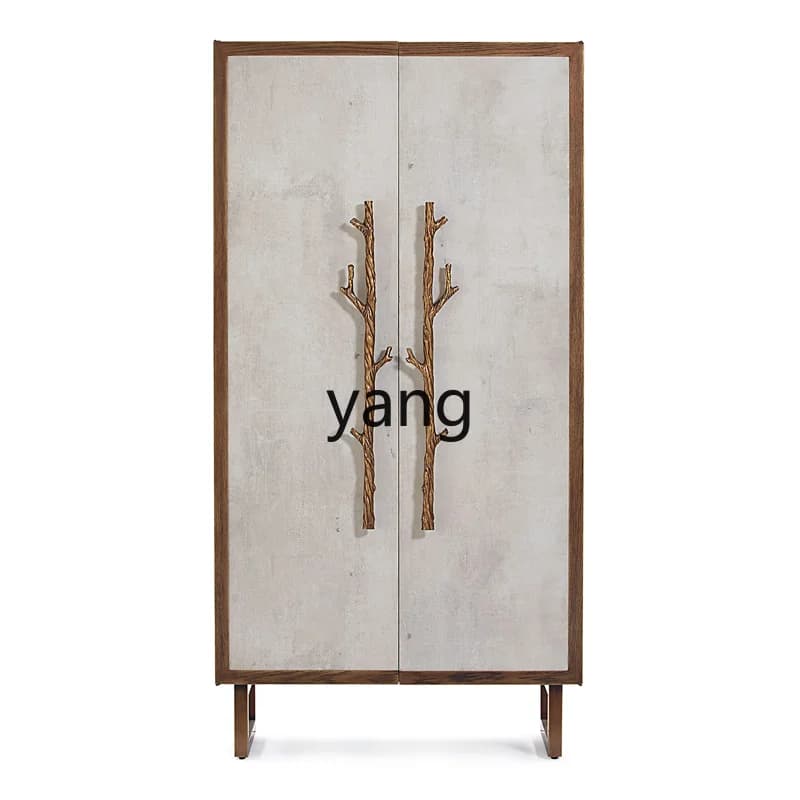 LH  New Classical Solid Wood Creative Bedroom Double-Door Closet Apartment Floor Storage Storage Cabinet