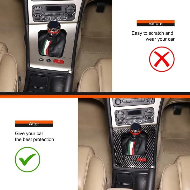 Gear Shift Panel Trim Sticker Center Console Shift Frame Decal Interior Car Accessories For Alfa Romeo 159 939 2004-2011 MT RHD