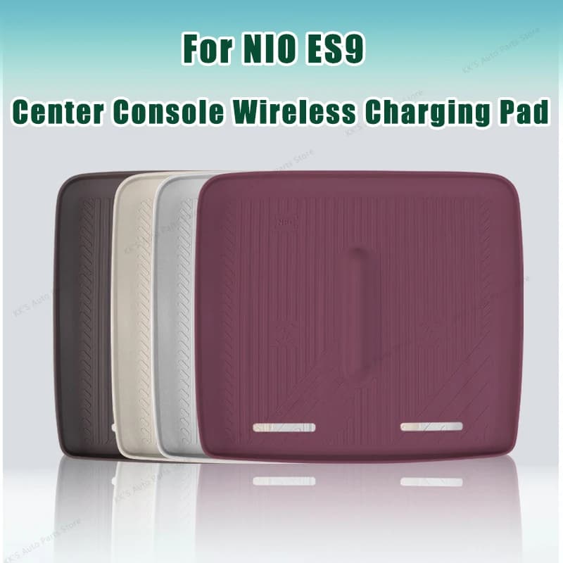 Silicone Wireless Charging Pad for NIO ES9, Non-Slip Dustproof Center Console Protective Mat, Car Interior Accessories
