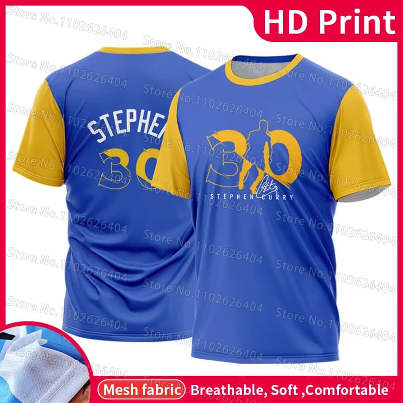 Curry Kid Basketball T Shirt 3D Print Warriors Team Sports Shirt Training Competition Fitness Running Trend Top