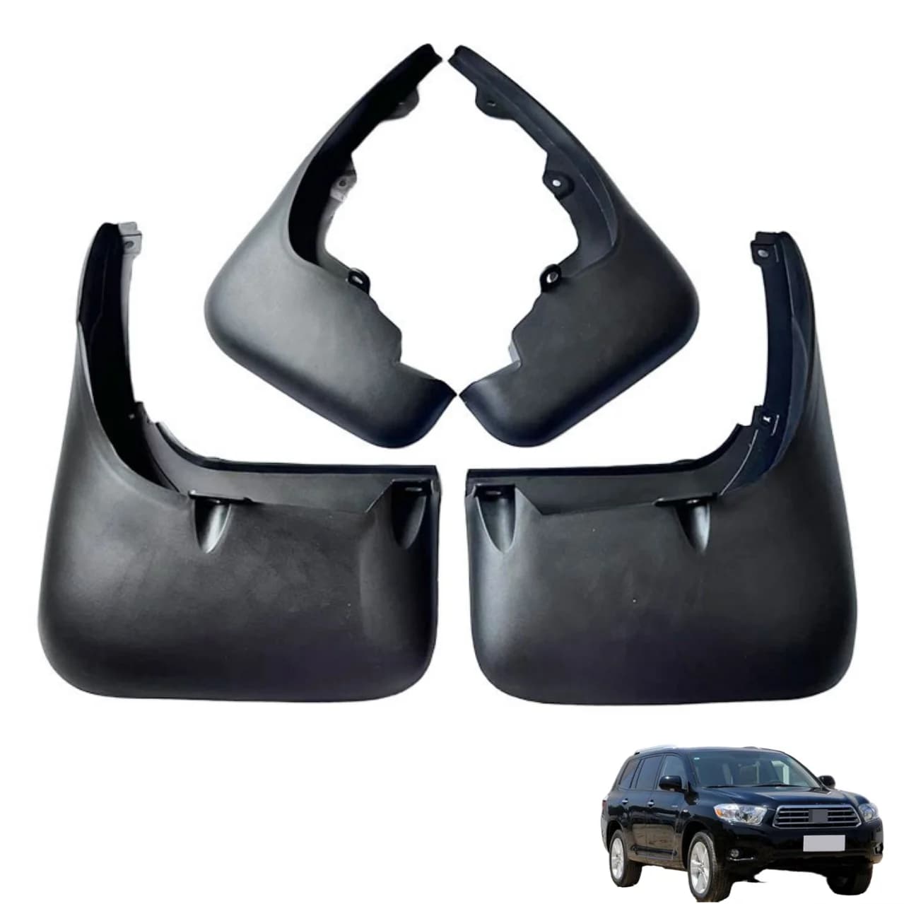 4x Car Mudguards For Toyota Highlander 2009-2011 PP Black Front Rear Mud Flaps Flap Splash Fenders Car Accessories