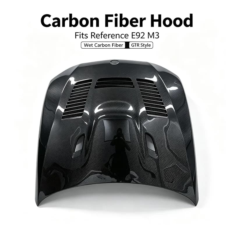 Carbon Fiber GTR Style Front Hood Bonnet For BMW 3Series E92 M3 Coupe 2007-2013 GTR Racing Style Front Engine Cover Modification