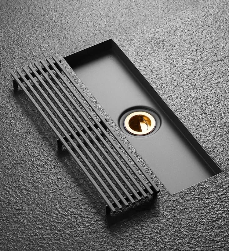 304 stainless steel strip floor drain gun shower room bathroom rectangular large displacement