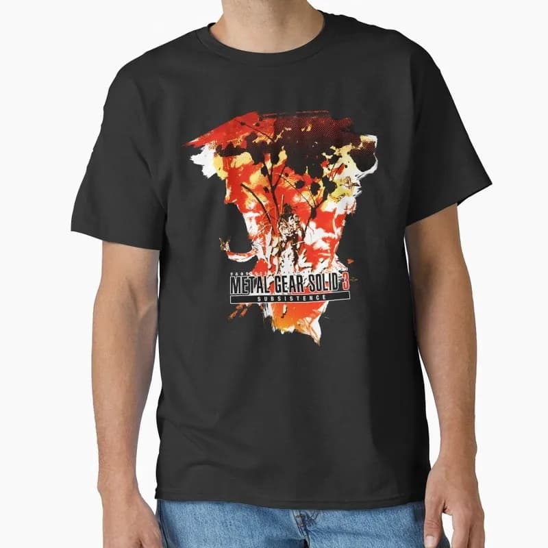 Metal Gear Solid MGS Game Gift T‑Shirt for Gamer Unisex Cotton Short Sleeve Tees Solid Snake Graphic Print Streetwear Tops