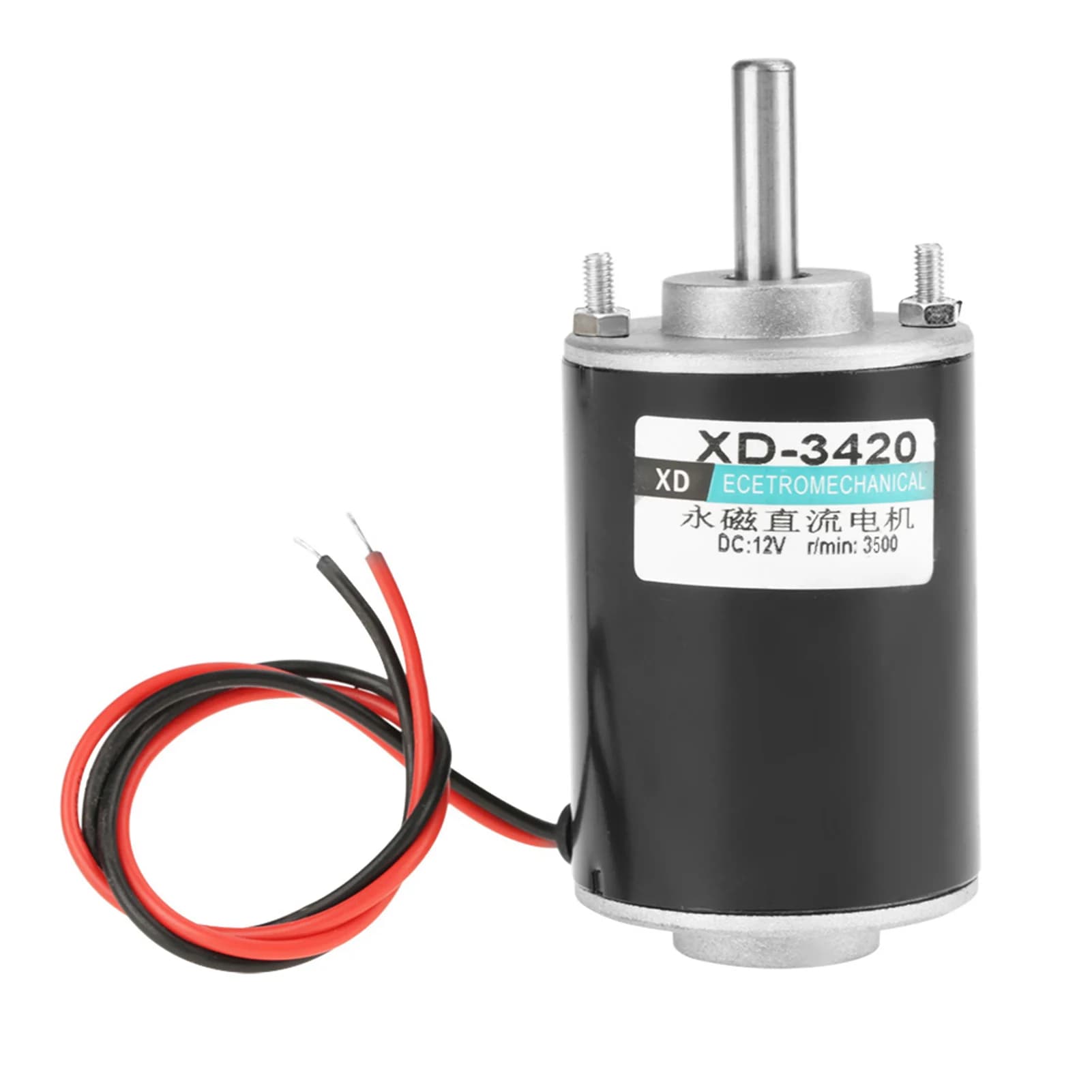 XD‑3420 12/24V 30W Permanent Magnet DC Motor High Speed CW/CCW for Cotton Candy Machine Small Cutting Bench Grinding Machine
