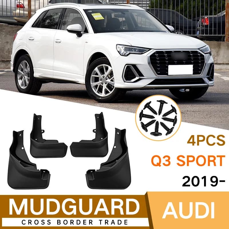 For Audi Q3 Sport 2019-2023 Mud Flaps Custom Fit Splash Guards Front Rear Wheel Auto Exterior Decor Accessories