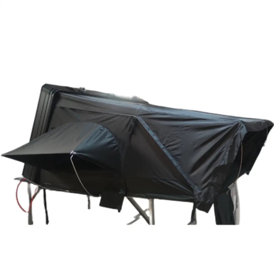 4x4 Overland Outdoor 4 Person Side Fold Out 2XL Hard Shell Aluminum Rooftop Tents Side Opening Hybrid Roof Top Tent With Rack