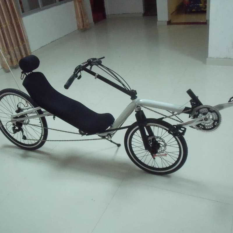 Low center of gravity two-wheel recliner, low reclining, concept bike