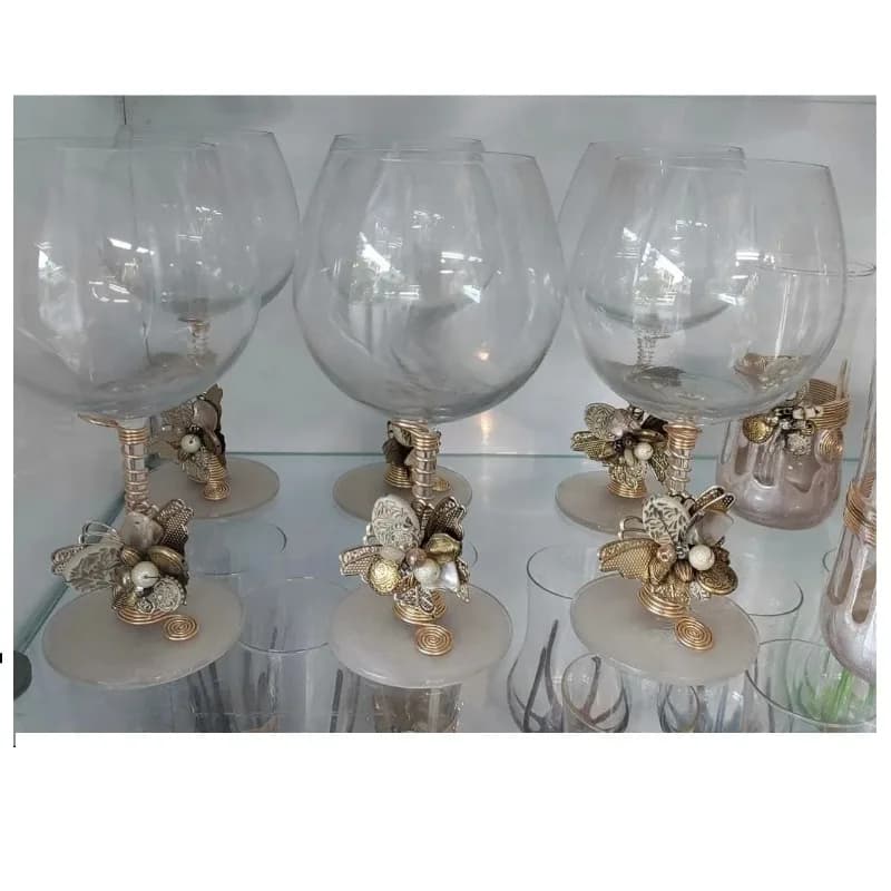 Modern luxury crystal goblet red wine glass elegant classic transparent wine glass
