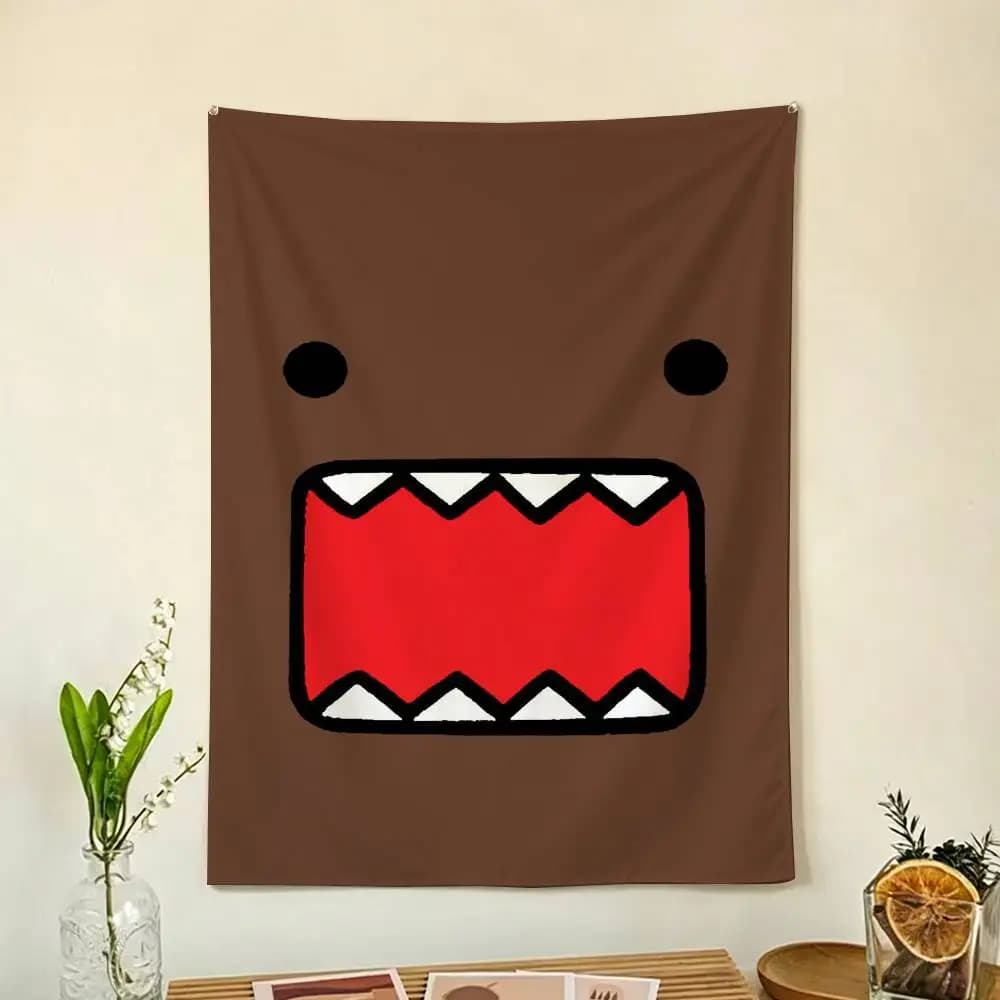 Cute D-domo kun Flag Outdoor Decorations for Bedrooms Home Decor Items Decoration Banners