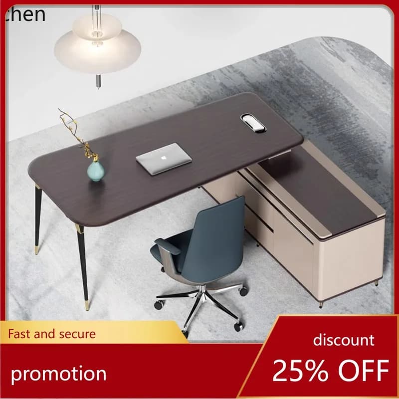 ZML Modern Office Desk Simple Combination Office Furniture Solid Wood Office Desk Chair Computer Desk