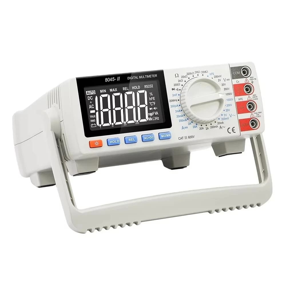 VC8045-II High Precision White Cheap Desktop 4 1/2 Digit DMM Digital Multimeter Testing Equipment True RMS DC AC 1000V 20A Meter