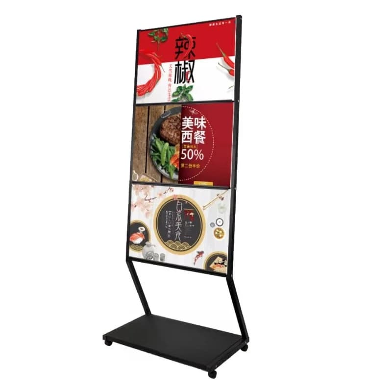 Hotel Menu Recipe Display Board Store Entrance Standing  Billboard Multi-layer KT  Exhibition  Poster