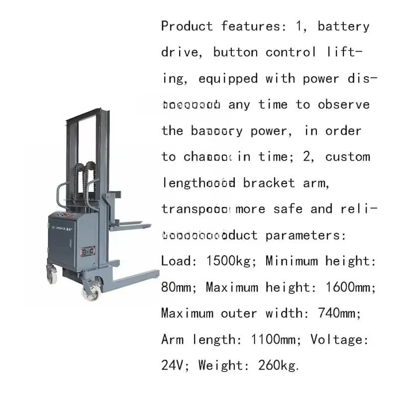 2 Tons Capacity Hydraulic Hand Push Manual Forklift Truck for Material Handling