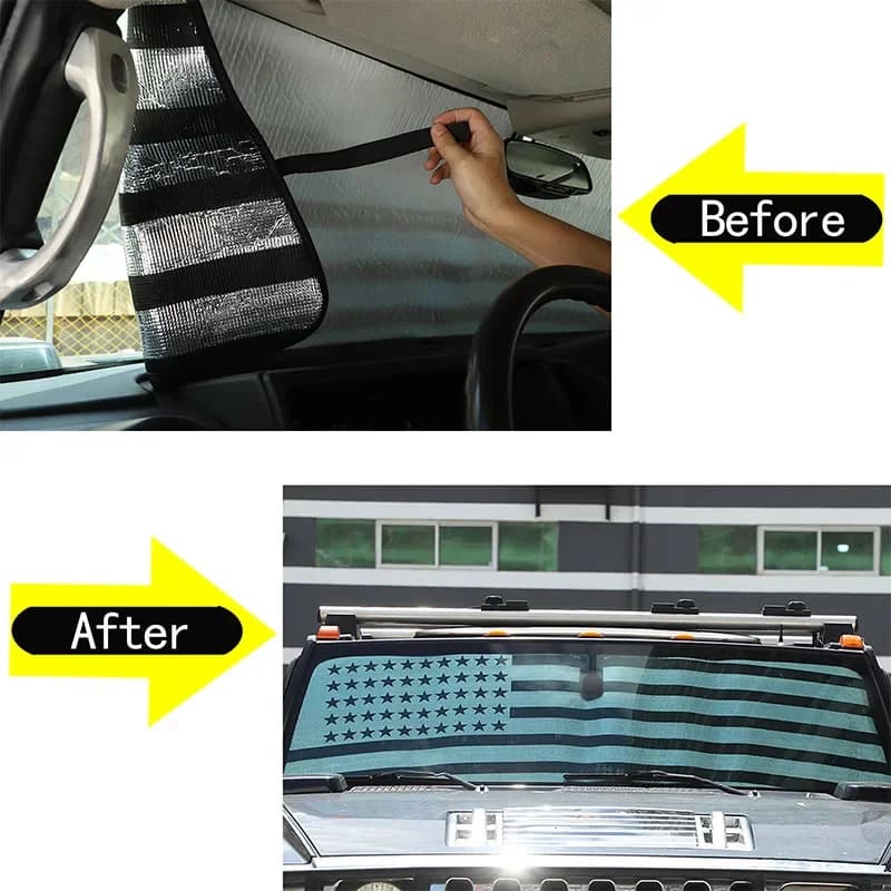 For 2003-2007 Hummer H2 Car Windshield Sunshades Sun Shade Covers Front Window Visors Car Trim Protection Accessories