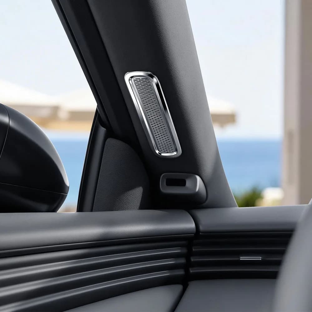 2 Pcs Fit For XPENG MONA L03 A-pillar Air Conditioning Vent Protective Cover Automotive Supplies Stainless Steel Dust Cover