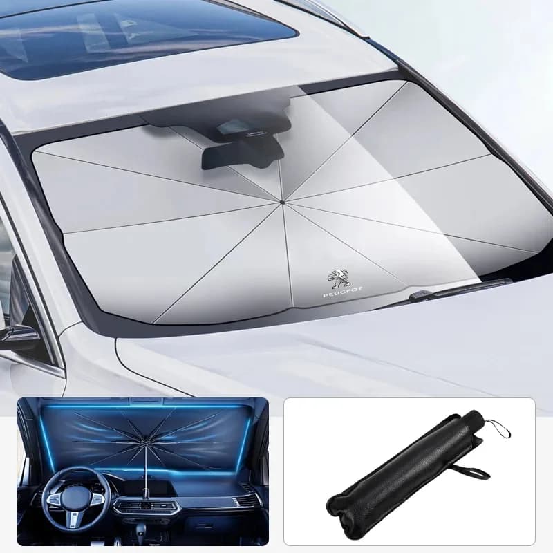 For Peugeot 206 5008 207 408 508 208 301 308 407 2008 3008 4008 GT RCZ Car Windshield Sun Shade Blocks UV Ray Reflector Umbrella