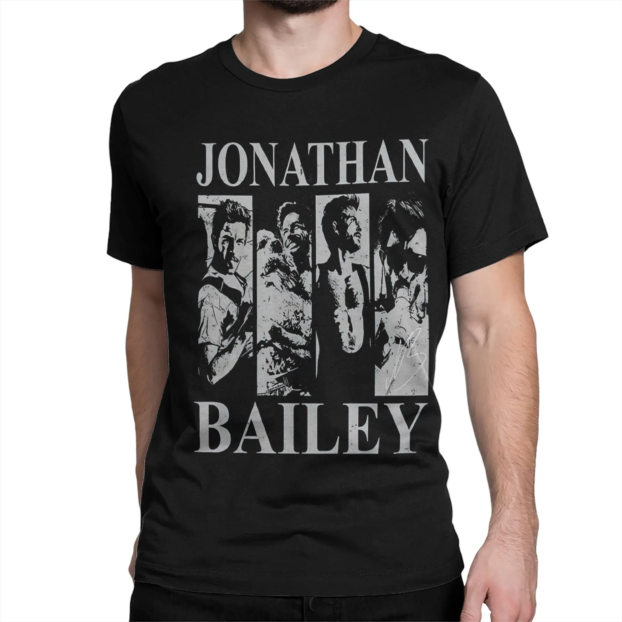 Men Jonathan Bailey Vintage   T Shirts  100% Cotton Clothes Vintage Short Sleeve Crewneck Tee Shirt Printed T-Shirts