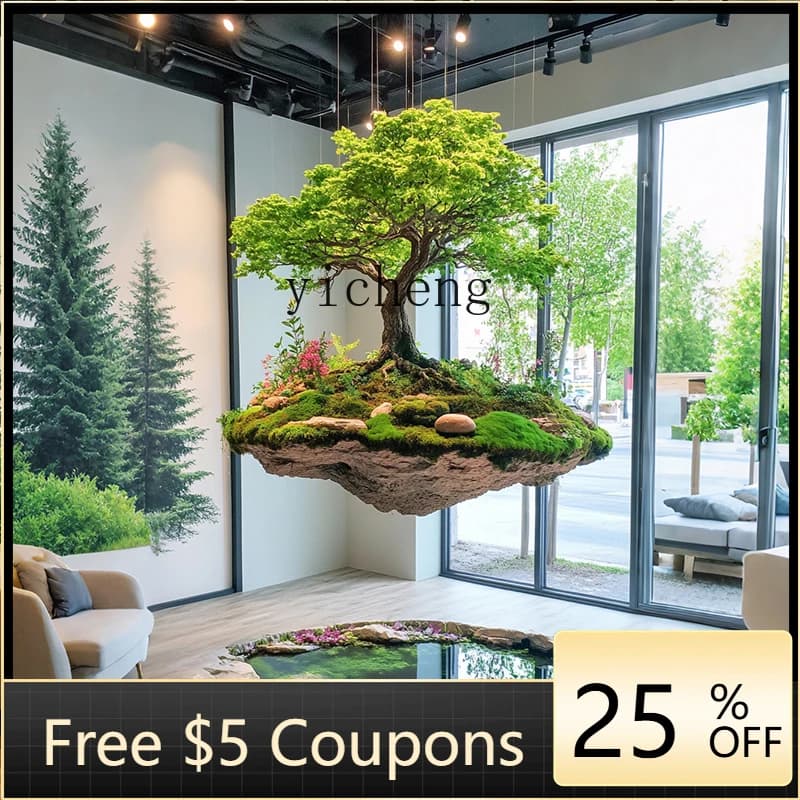 AA Modern Chinese Tea Room Office Club Entrance Artificial Rockery Stone Simulation Floating Island Landscape