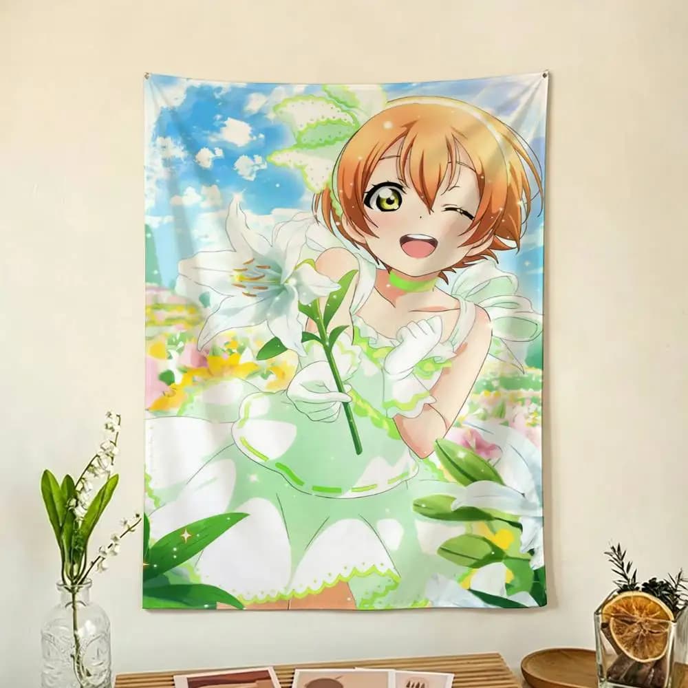 Anime R-Rin Hoshizora Flags Wall Hanging Background Art Banner for Bedroom Home Outdoor Decor