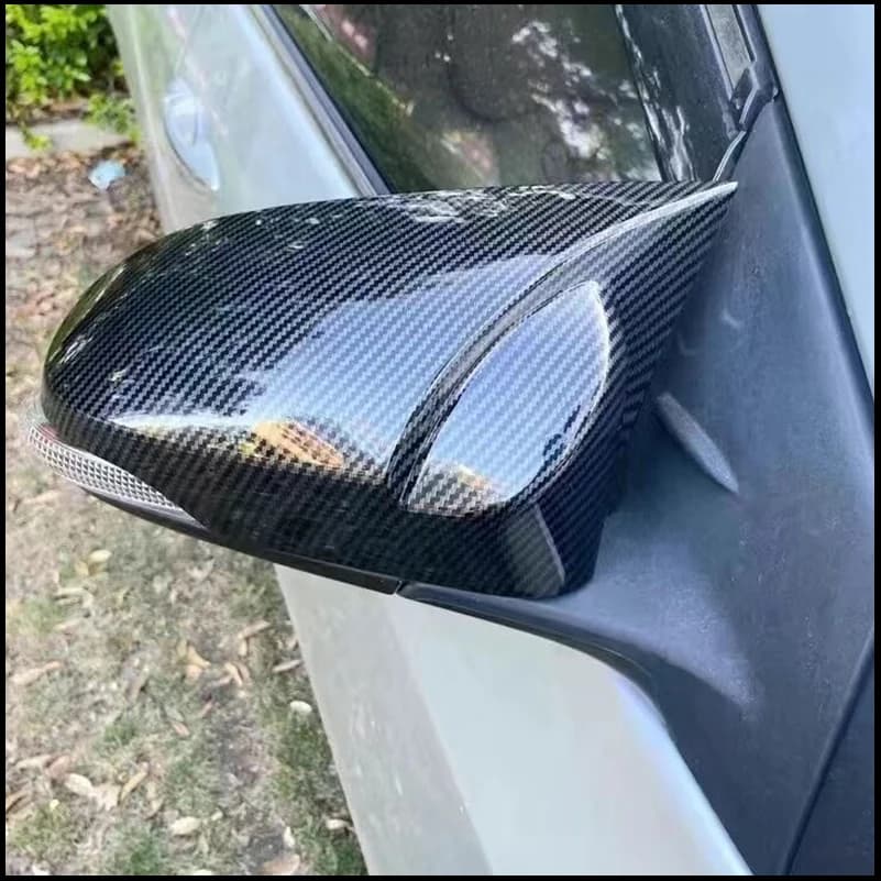 For Toyota Corolla 2014~2017 Rearview Mirror Cover Cap Housing Sticker Trim With Horn Auto Parts Styling Car Accessories