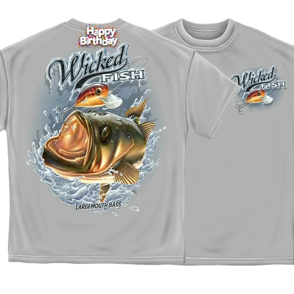 Unique Largemouth Bass Fishing Fashion Fisherman Angler Gift T-Shirt. Summer Cotton O-Neck Short Sleeve Mens T Shirt New S-3XL