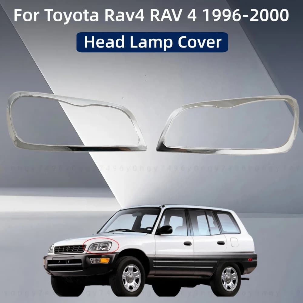 ABS plastic Chrome Car Accessories Plated Front Head Lamp Covers Trim Paste Style For Toyota Rav4 RAV 4 1996 1997 1998 1999 2000
