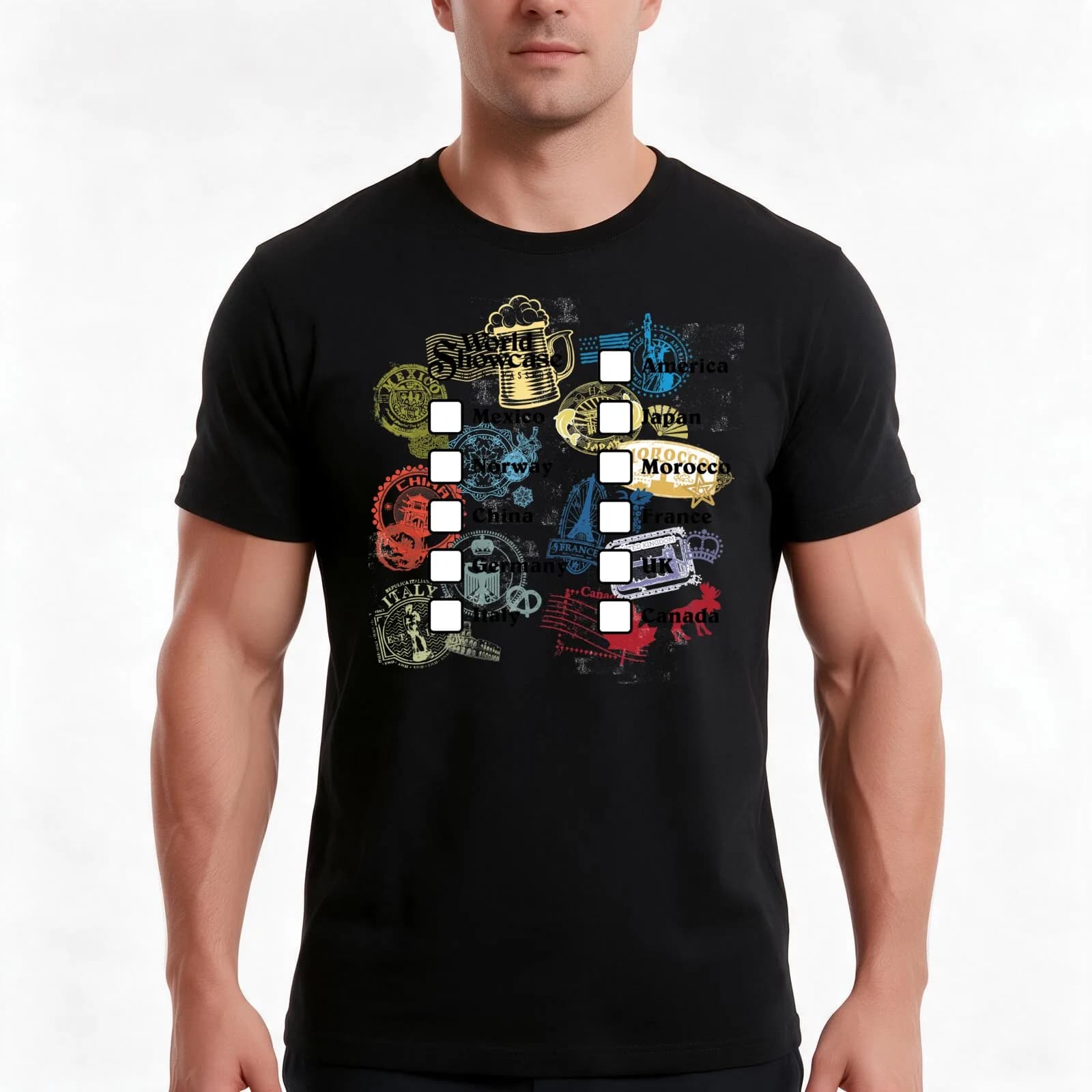 Drink Around the World - EPCOT Passport T-Shirt, Summer Casual Cotton Tee, Oversized Streetwear Tops, Vintage Graphic Print
