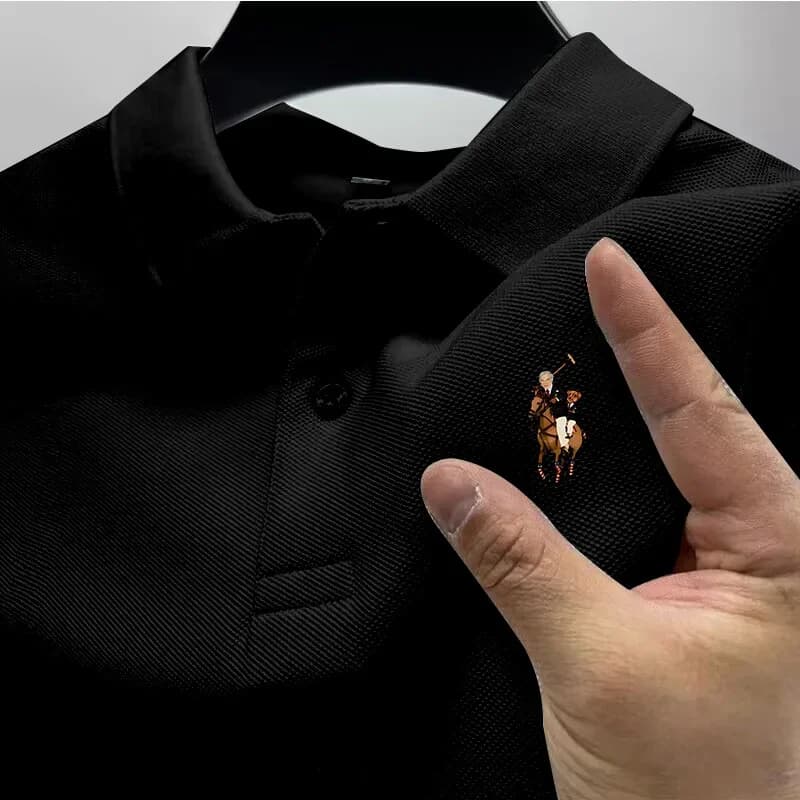 Men's Summer Casual Polo Shirt Short Sleeve Streetwear Business Tops Quick Dry Breathable Clothing Plus Size S-4XL Fashion Tees