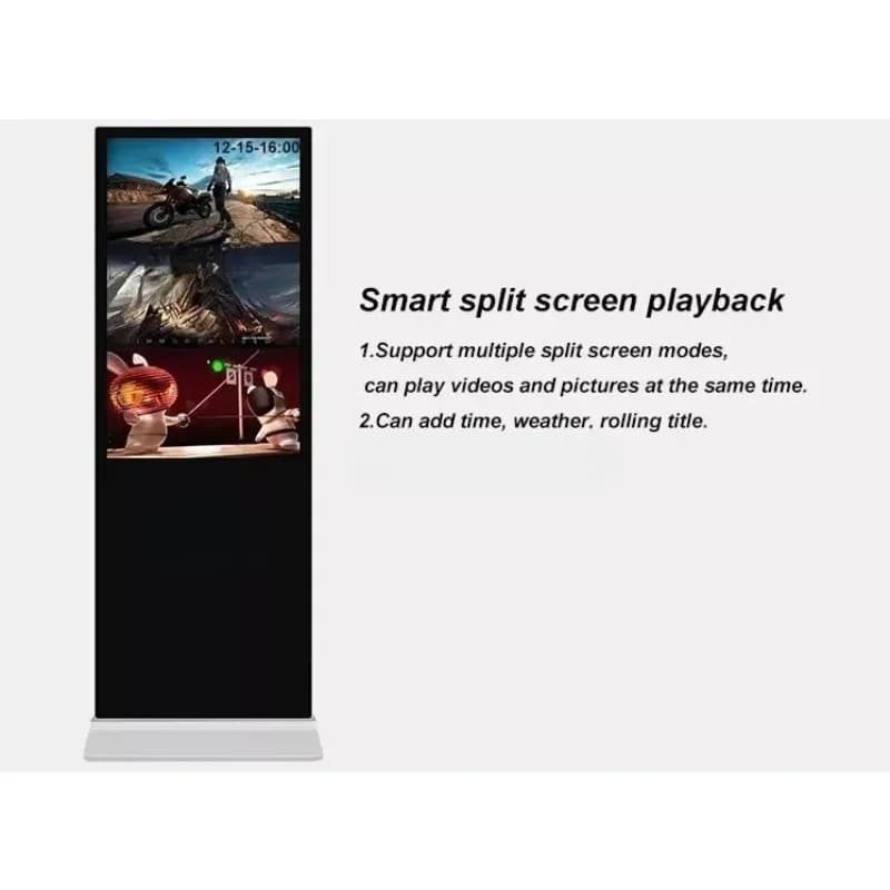 43-Inch Touch Control Indoor Digital Signage Floor-Standing Advertising Display Machine SDK Digital Poster Vertical