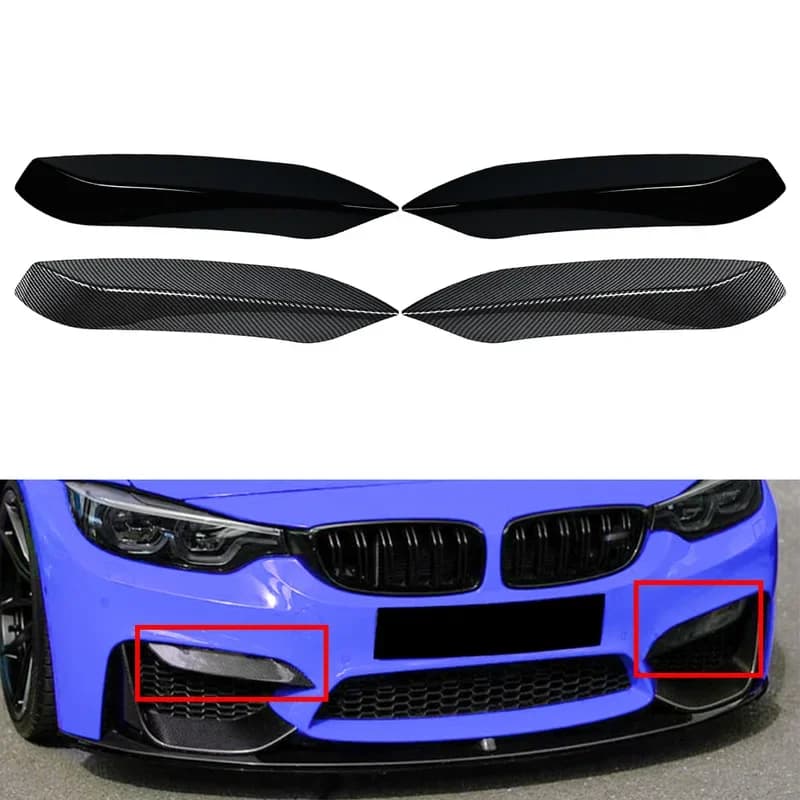 Car Front Bumper Side Splitter Spoiler Trim For BMW F80 F81 M3 F82 F83 M4 2014 2015 2016 2017 2018 2019 2020