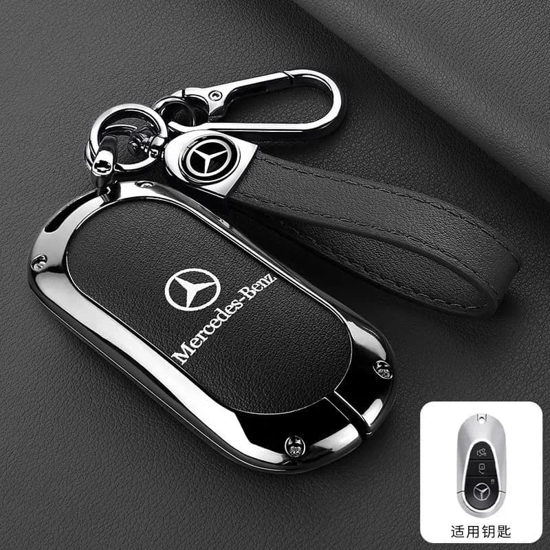 Cover Bag Keychain Accessories For Mercedes Benz A B C E S Class S400L CLA CLS GLC GLE GLS EQE EQS AMG Car Remote Key Protector