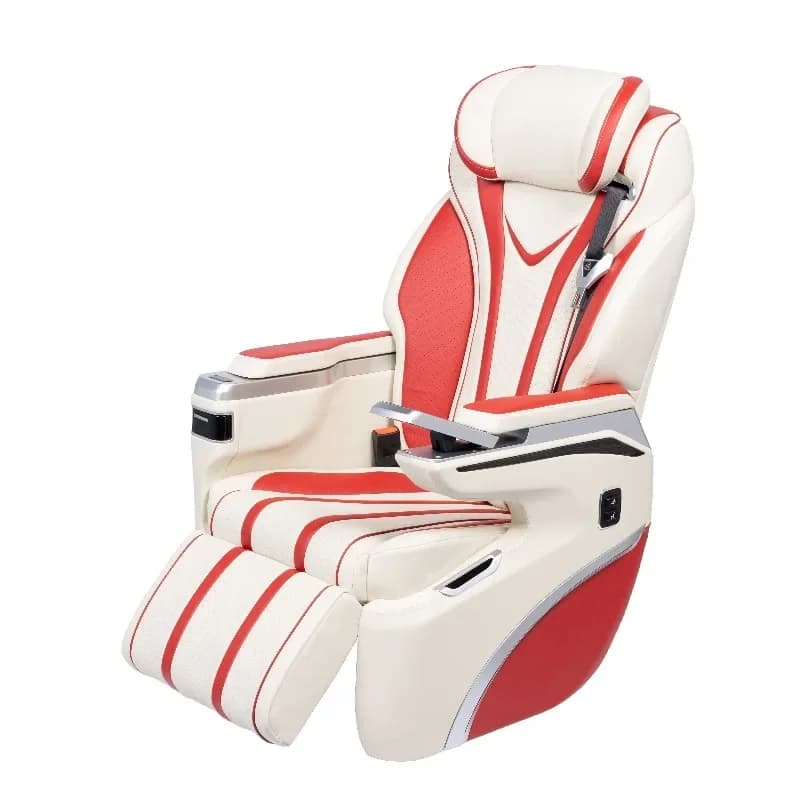 Car seat with secondary leg rest Touch screen adjustable car seat