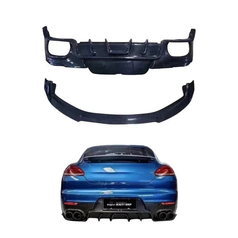 For  2014-1016  Car Modification Upgrade 970 Carbon Fiber Front Lip Rear Lip Bodykit Car Rear Bumper