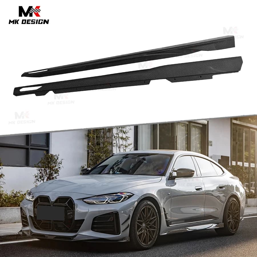 Carbon Fiber SQ Style Side Skirts Extension Lip for BMW 4 Series G26 Sedan 2021+ Side Skirts Aprons Car Accessories