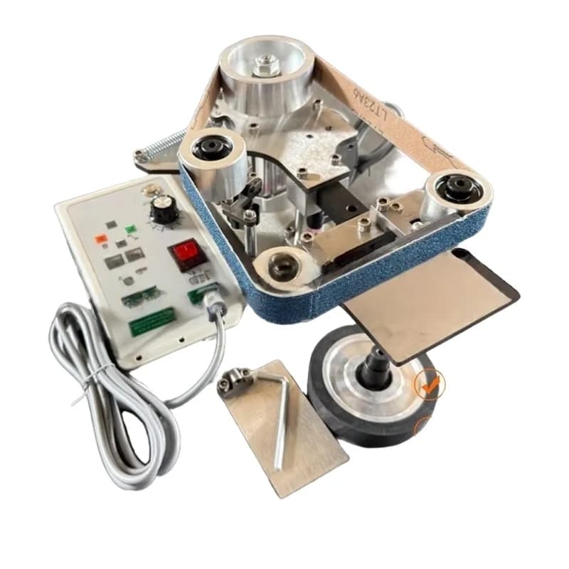 Direct Selling Industrial Grade Horizontal Dual-use Small Electric 220V Abrasive Belt Machine Export 550W Stainless Steel