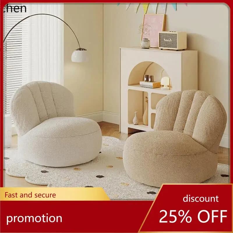 CZ Lamb Wool Lazy Sofa Living Room Internet Celebrity Single Sofa