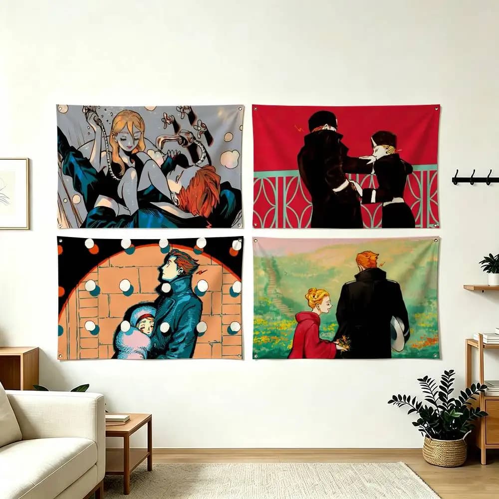 V-Veil Emma and Alexander Flag Suitable For Party Club Outdoor Interior Wall Decoration Banner Fans Gift