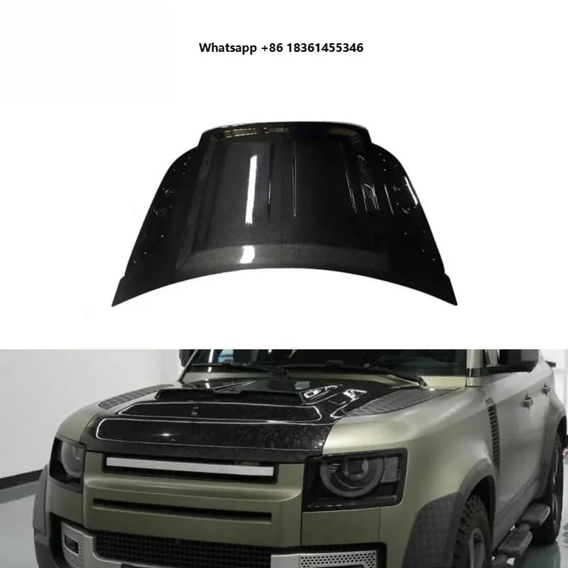 For Defender 2020-2023 High Quality Dry Carbon Fiber Car Hood Bonnet