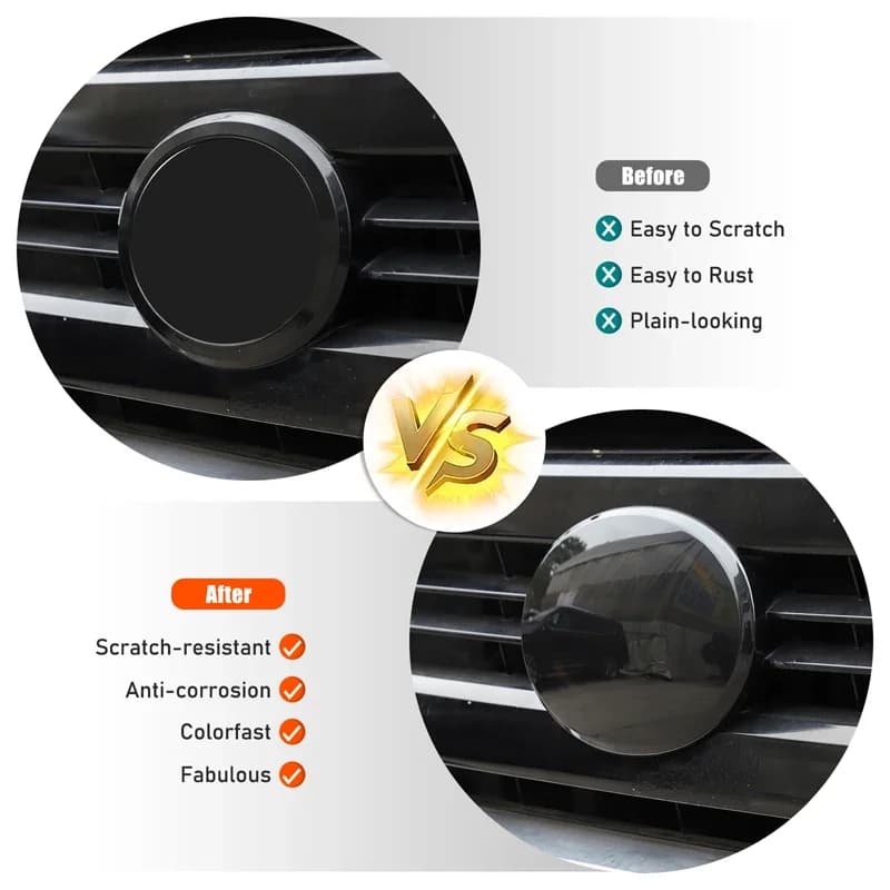 1Pcs ABS black For Toyota Tundra 2007-2021 car front logo cover decorative sticker car exterior protection accessories