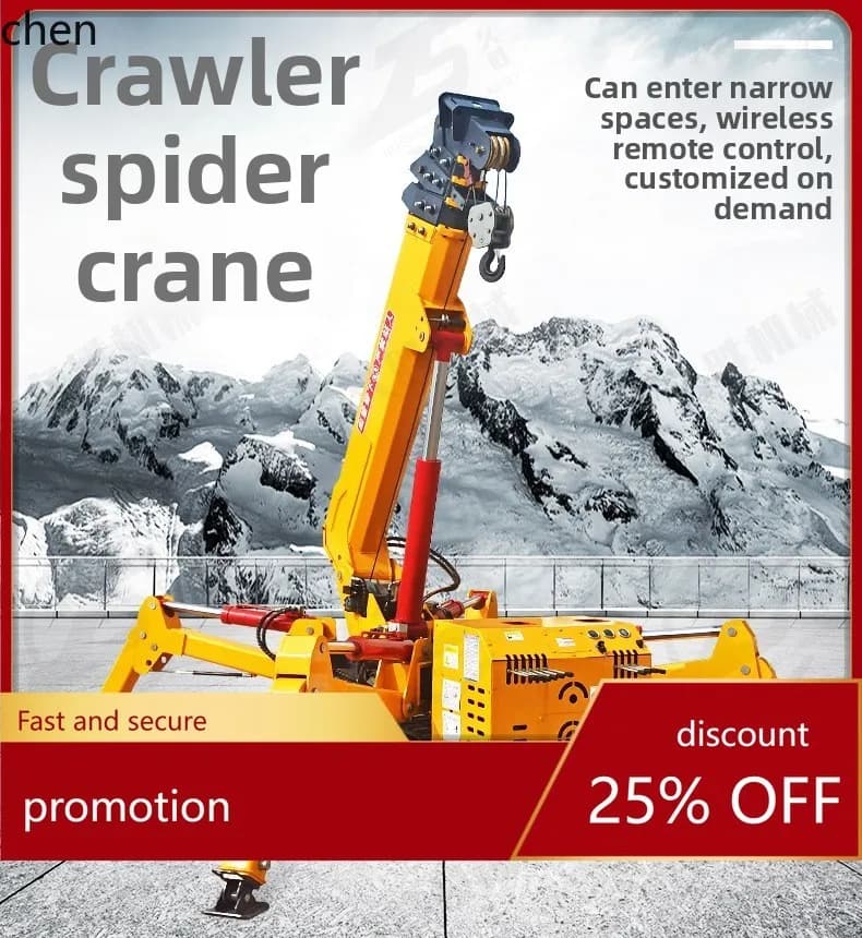 HT Spider Crane Manufacturer High-Altitude 3 Ton 5 Ton Oil-Electric Dual-Use Hydraulic Crane Self-Propelled Crawler Spider Crane