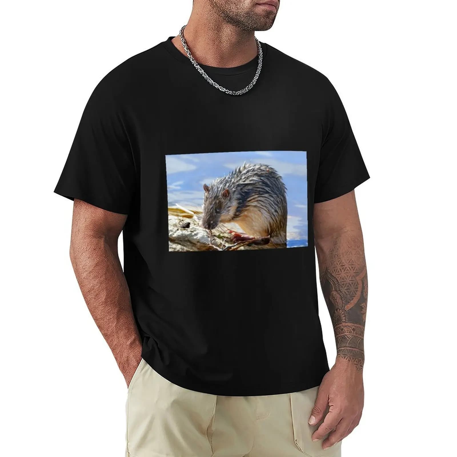 Rakali - Australian water rat. T-Shirt Blouse cute clothes tshirts personalised baggy shirts men clothings
