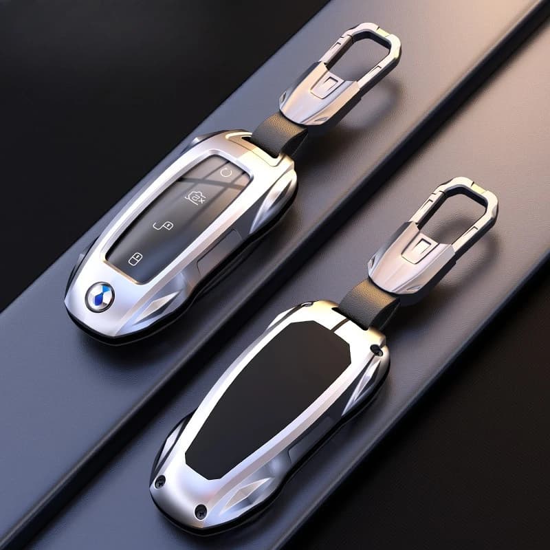 Premium Zinc Alloy Key Cover Case for Denza D9/D9 DM-i/N7 EV - Protective Key Fob Shell Key Bag Chain