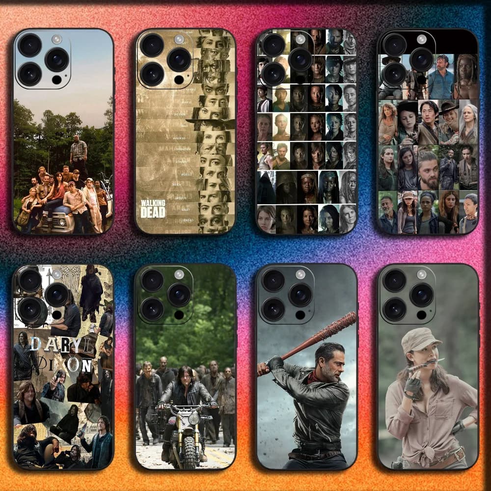 TWD T-The Walking Dead Phone Case For iPhone 16,15,14,13,12,11,Pro,XS,Max,XR,Plus,SE,Mini Soft Black Cover